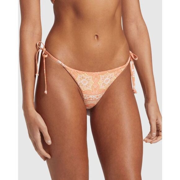 Billabong Orange In Dream Space Reversible Tie Side Tanga Bikini Bottoms XL NWT - Picture 6 of 7